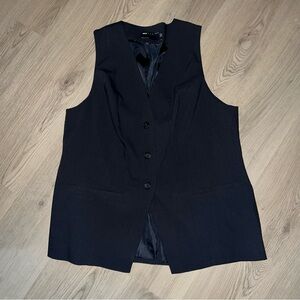 ASOS DESIGN Navy Longline Vest Button Front – Women’s Size 14